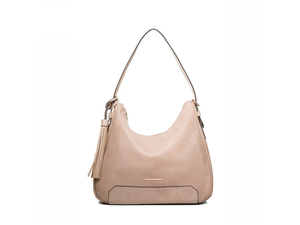 Elegantní dámská crossbody kabelka béžová